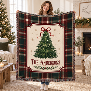 Personalized Christmas Woven Blanket, Family Name Plaid Holiday Throw, Christmas Tree Cozy Winter Home Decor Gift e28062f8-5718-4fea-8b08-f3ac1bd50a75-ce8f1c21-1405-4d5a-a2ee-421f8e0b2efb.png