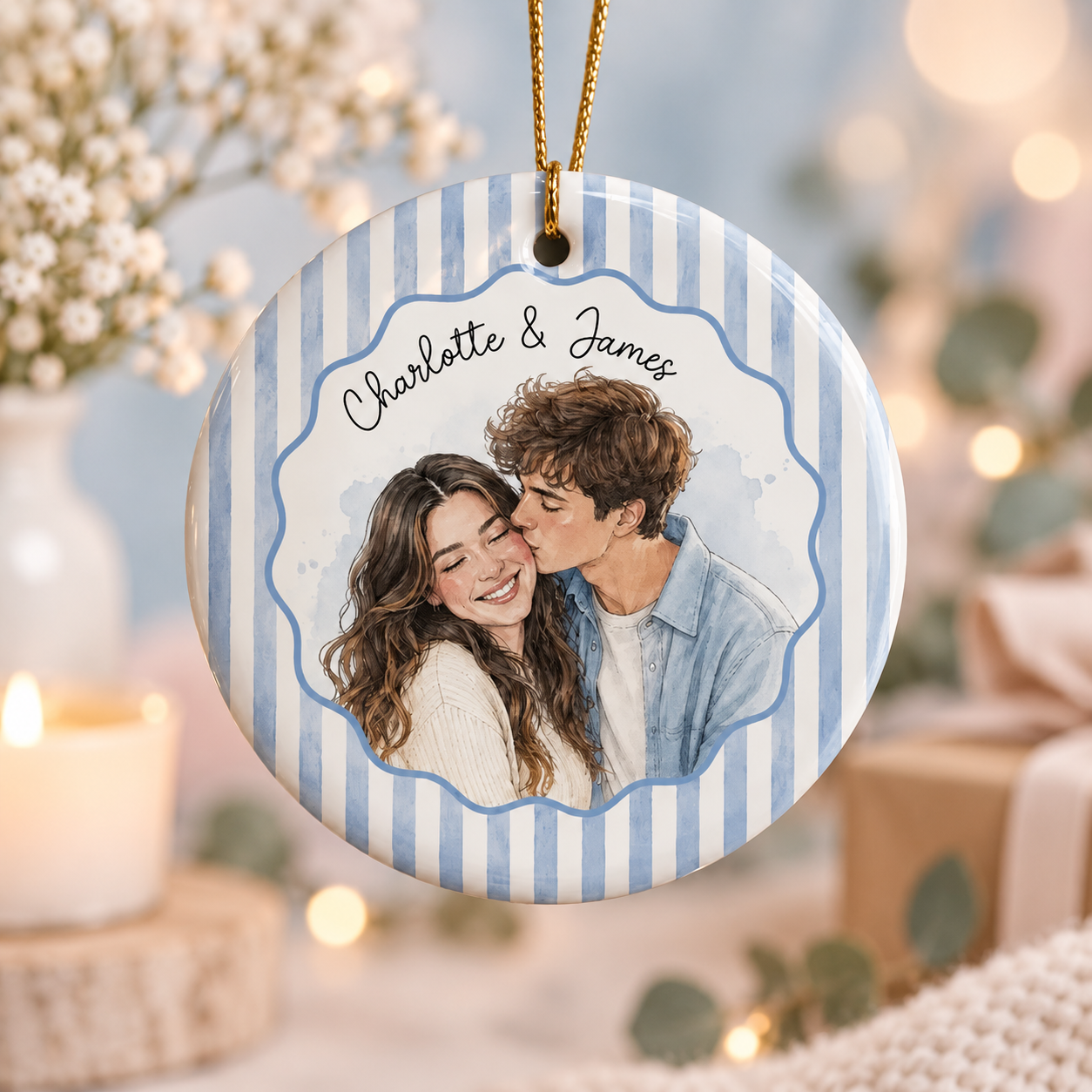 Personalized Watercolor Portrait Ceramic Ornament, Custom Couple Photo Ornament, Engagement Gift, Wedding Keepsake, Anniversary Gift e2aff1bd-4948-49d9-af7b-72b72fc8d1c1-027cd8fe-e6ab-4c47-a555-9df55fabbbfe.png