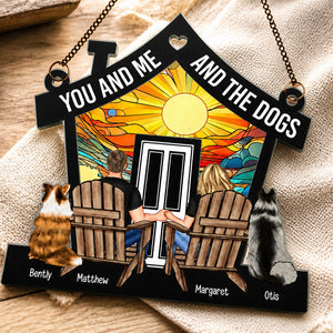 You And Me And The Dogs – House Suncatcher (Photo-to-Art) - Personalized Suncatcher Ornament e2bab2b3-9798-405b-9f19-ea6aacd573a6.jpg