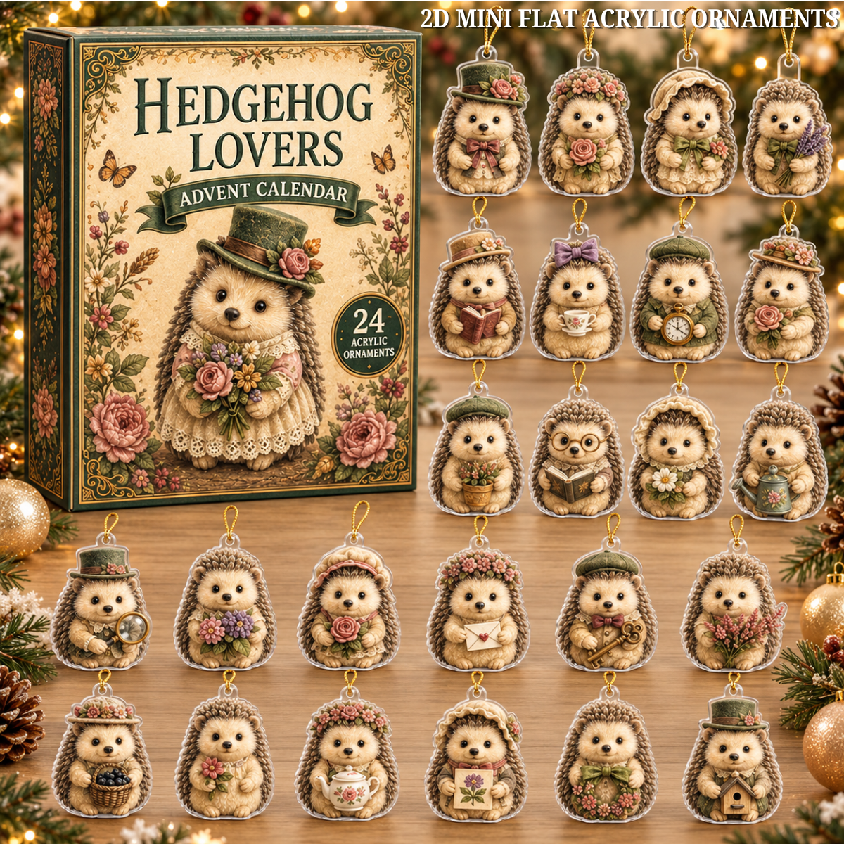 Vintage Hedgehog Lovers Advent Calendar 2026 - 24-Day Festive Countdown, Acrylic Charms Blind Box - Gift For Hedgehog Lovers e2cc6c15-2e00-4ebf-8a65-cf8c0cb03c9d-hedgehog-text.png