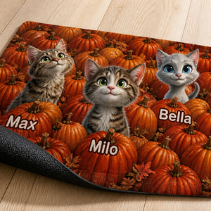 Pumpkin Patch Cats Personalized Doormat – 1–3 Pet Photo Cartoon Portraits - Personalized Doormat e2ddc362-abde-46d2-9efd-fb571da8ce03.jpg