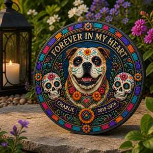 Forever In My Heart Pet Memorial Stone – Sugar Skull Portrait - Personalized Memorial Stone e2f47481-7d66-4222-9337-2d079d08ad8d.jpg