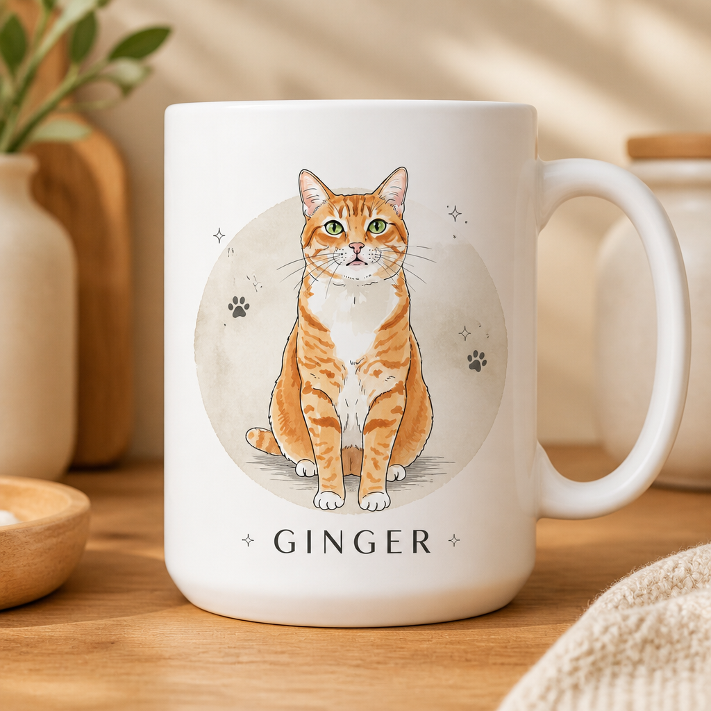 Custom Pet Portrait Name Mug – Watercolor Badge - Personalized Mug e30477d9-e760-4f59-b838-1b1dd27a91ca.png