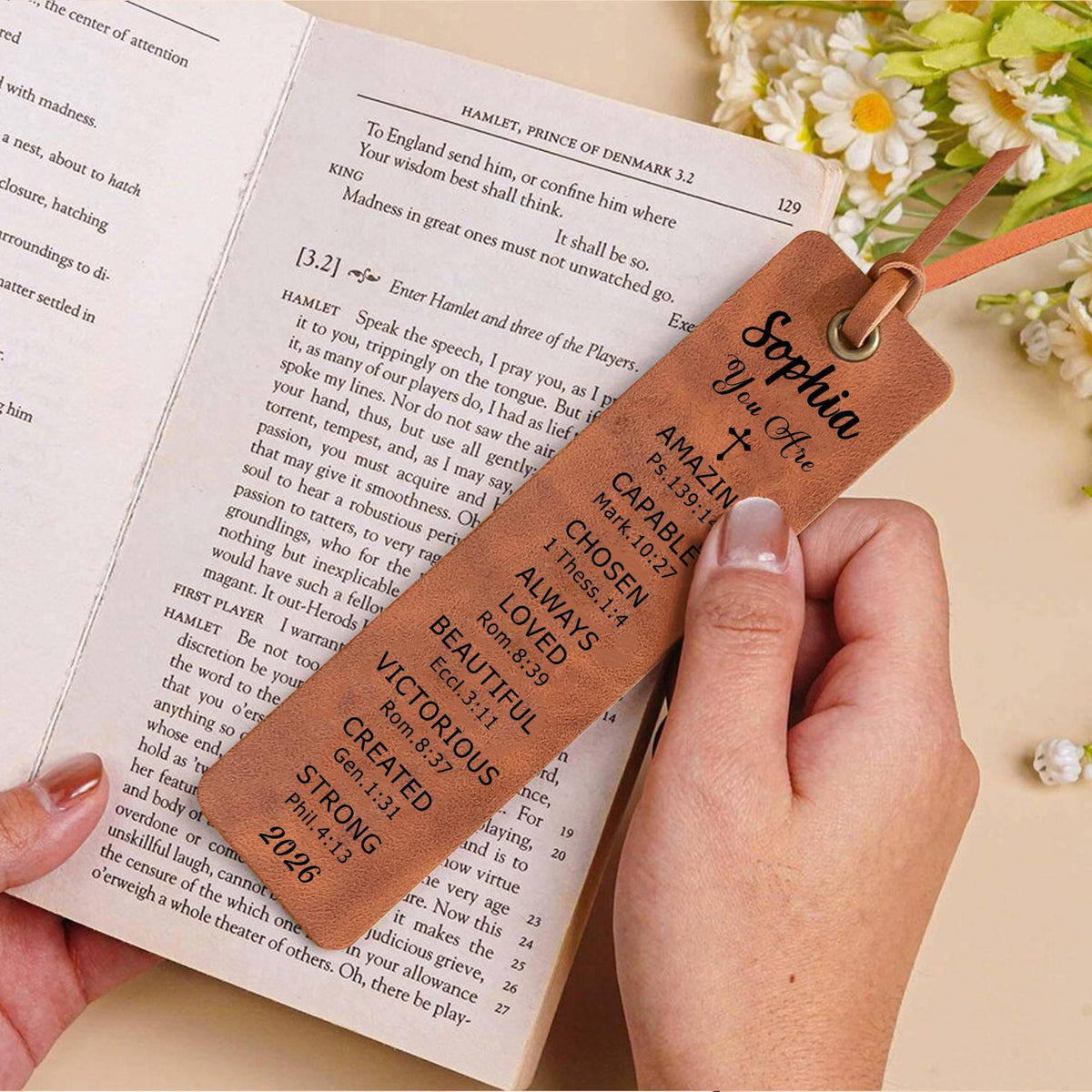 Personalized Bookmarks for Women, Christian Gifts for Women, Engraved Leather Bookmark Religious Gifts for Women, Christian Bookmarks e3140086-c0ee-422b-975c-9a848717587c-7.jpg