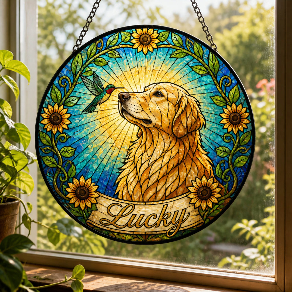 Custom Stained‑Glass Pet Portrait Suncatcher (Photo + Name) - Personalized Suncatcher Stained Glass e33cdfb9-21b9-4321-bbe5-7917d17dec7a.jpg