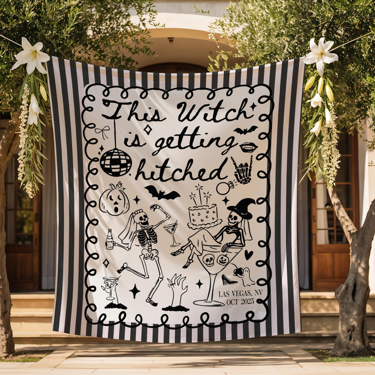 Personalized Halloween Bachelorette Banner, Witchy Bachelorette Tapestry for Photo Backdrop, Spooky Bachelorette Party Decor, Bach Halloween e33d403a-2457-48c3-82ae-e1a84cdccc1d-5.jpg