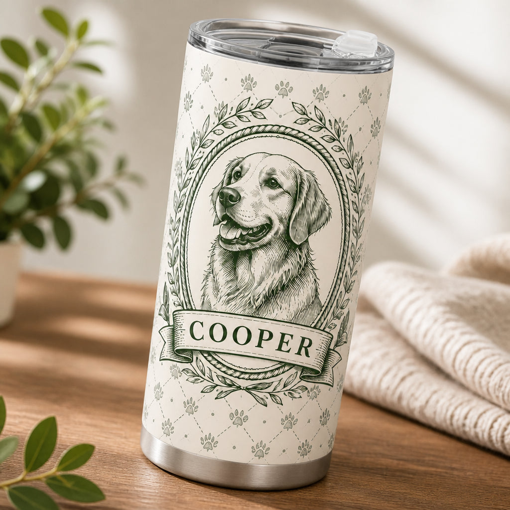 Vintage Engraved Pet Portrait Tumbler – Custom Photo + Name - Personalized Tumbler e342a07d-58cf-4516-b295-496b41a913cb.jpg