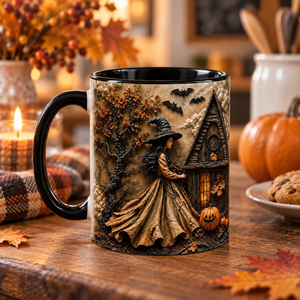 Halloween Witch Mug, Gothic Cottage Coffee Mug, Vintage Witch House Mug, Spooky Fall Ceramic Mug, Pumpkin Halloween Cup, Witchy Autumn Gift e35b680f-868c-4cd1-9fd0-b6ff6a6051f7-e2f3ee0d-5582-491e-b1da-73fde8e4321f.png