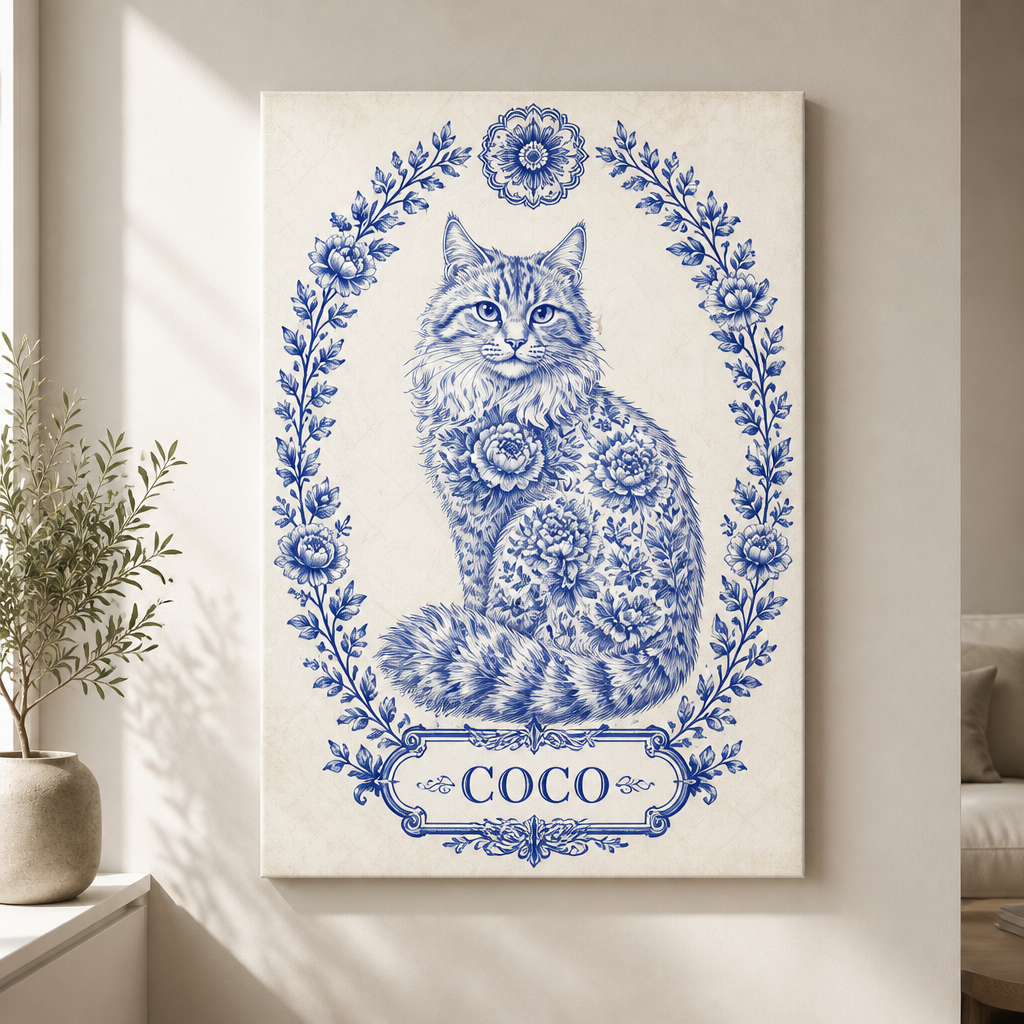 Chinoiserie Cat Portrait Canvas – Personalized Pet Name - Personalized Canvas e38bbea2-e6eb-4448-ba1b-fe3c1980a216.png