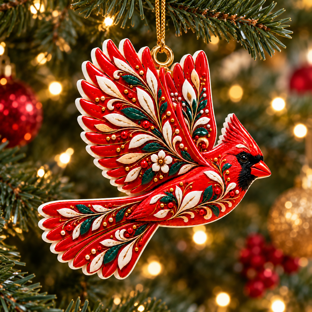 Cardinal 3D Relief Acrylic Ornament, Scandinavian Christmas Ornament, Red Cardinal Bird, Scandinavian Bird Christmas Ornament, Gift For Bird Lovers e3ad82d9-200d-4563-b871-07b86ae1188b-Chim-h-ng-y-Gi-ng-sinh-tr-n-c-nh-1.png