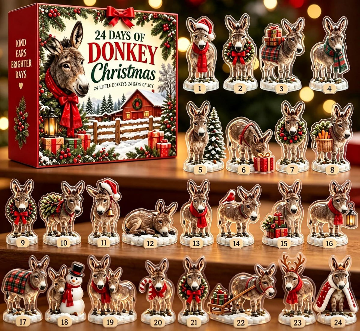 Donkey Advent Calendar 2026, 24 Days Christmas Countdown, Mini Donkey Ornament Set, Cute Animal Xmas Decor, Holiday Gift for Donkey Lover e3b7f0ce-0d80-4565-95e2-9d5746d4bd37-il_1588xN.8603084083_oywb.jpg