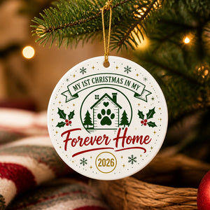 Pet Adoption 'My 1st Christmas in My Forever Home 2026' Round Ornament - Personalized Ornament e3bccf6a-d217-4516-9285-f634ff178629.jpg