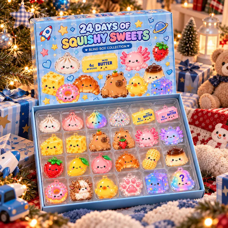 Trending Squishy Advent Calendar, Viral Squishy Blind Box, Kawaii Acrylic Charms for Kids, Boy Girl Christmas Gift, Dumpling Butter Cheese e3c08e2b-e876-4069-a4df-7180a5a1e56b-gh-13-.webp