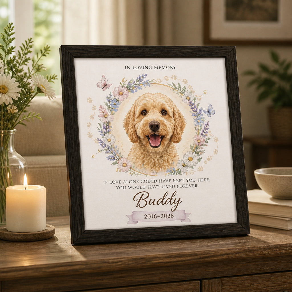 Pet Memorial Photo Frame – If Love Alone… (Photo + Name + Years) - Personalized Picture Frame e3cae939-5137-4d39-8701-11a793525b51.jpg