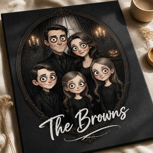 Custom Spooky Family Portrait Canvas — Gothic Cartoon From Your Photo with Family Name - Personalized Canvas e3d0da05-9274-4b47-a4a7-035f22236b7b.jpg