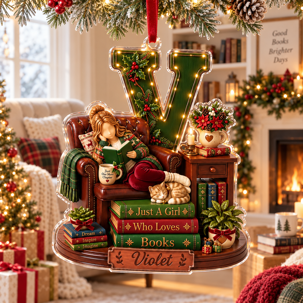 Personalized Girl Reading Book Christmas Ornament, Bookworm Keepsake, Book Lover Christmas Ornament, Girl Christmas Gift, Gift for Readers e3ea1257-c1d4-4c71-9369-d3641259d374-banner-1.png