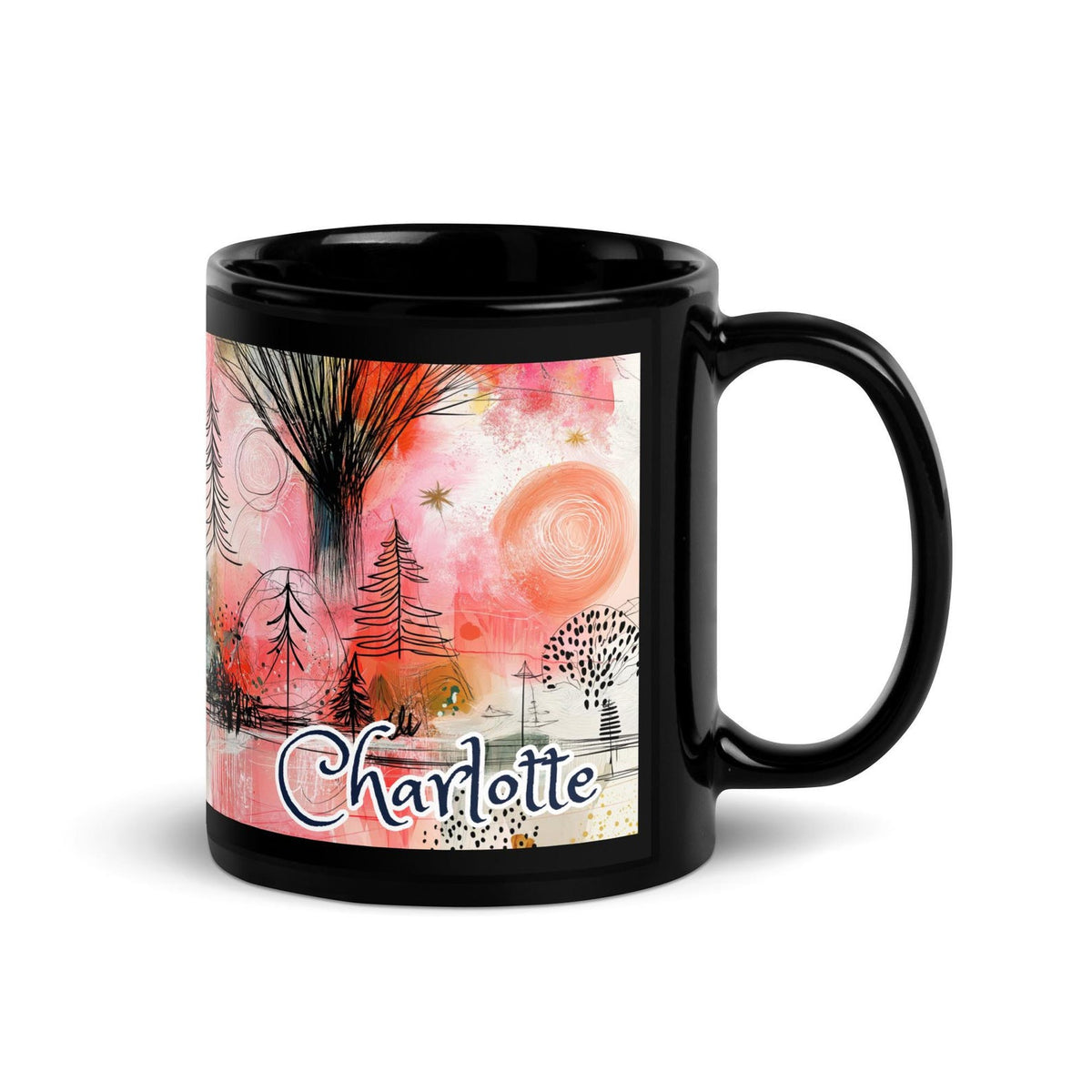 Personalized Christmas Mug, Custom Name Whimsical Winter Wonderland Mug, Boho Holiday Coffee Cup, Black Ceramic Mug, Gnome Snowman Gift e3eb34e4-2c26-4bca-9b97-ce5baf77aff2-r8.jpg