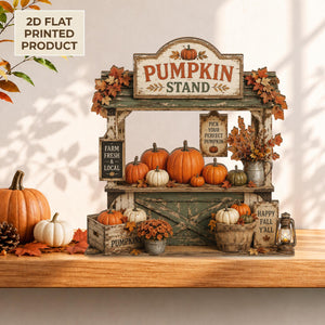 Pumpkin Stand 2D FLAT Wooden Block, Rustic Fall Shelf Sitter, Autumn Farm Market Decor, Pumpkin Patch Sign, Harvest Tiered Tray Decor e401d021-ceb8-4342-8d4c-b1c02a7a0540-2.jpg