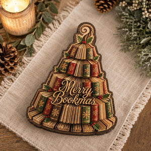 Wooden Book Christmas Tree Block, Merry Bookmas Holiday Decor, Book Lover Christmas Gift, Festive Library Shelf Tabletop Sign e40c6091-932b-4f3e-9cb3-8500f6c9ad2d-1.jpg