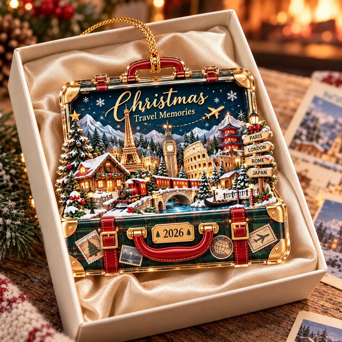 Personalized Christmas Travel Memories Suitcase Ornament – Custom Year, Winter World Landmarks Keepsake, Gift for Travel Lovers e4107e1e-626e-49cb-bed6-8ef18dbb0944-Christmas-travel-keepsake-in-satin-gift-box-2.png