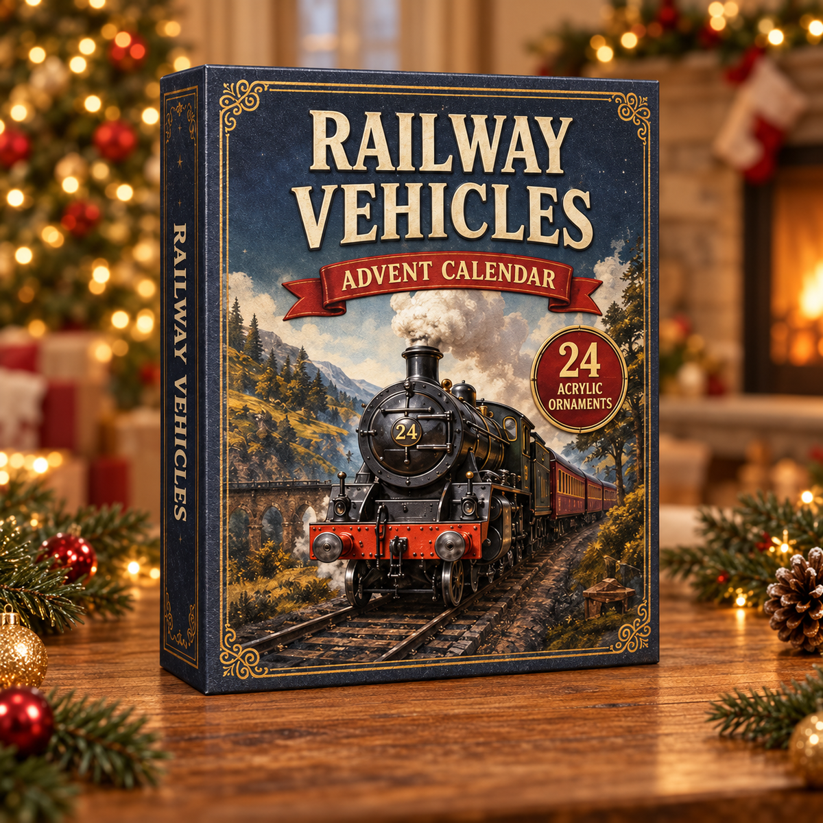 Railway Vehicles Train Advent Calendar 2026 - 24-Day Festive Countdown, Acrylic Charms Blind Box - Gift For Vehicle Lovers e412a7cc-51f8-46b1-996a-fcf448a42d89-railway-box.png