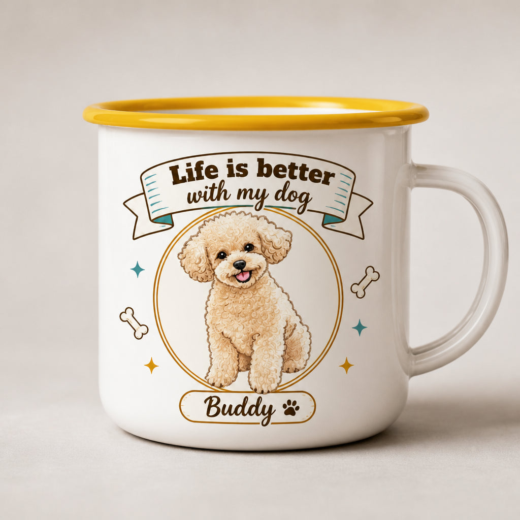 Personalized Dog Campfire Mug – Life Is Better With My Dog – Photo-to-Art Portrait & Name - Personalized Campfire Mug e4148b99-1224-43c9-98f3-885307401e90.jpg