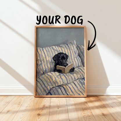 Custom Dog Reading in Bed Painting, Personalized Pet Portrait From Photo, Gift For Friends e42cb51a-121d-4b4c-8a81-ddb401596983-Ch-ch-c-s-ch-trong-khung-g-1.png