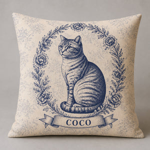 Toile Cat Cameo Personalized Pillow - Personalized Pillow e439ccde-60ae-4255-9139-b104e40c9729.jpg