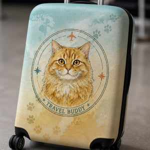 Custom Pet Portrait Luggage Cover – Watercolor Travel Stamp Edition - Personalized Luggage Cover e45c1035-a5f5-48da-a928-e393c5ba0f45.jpg