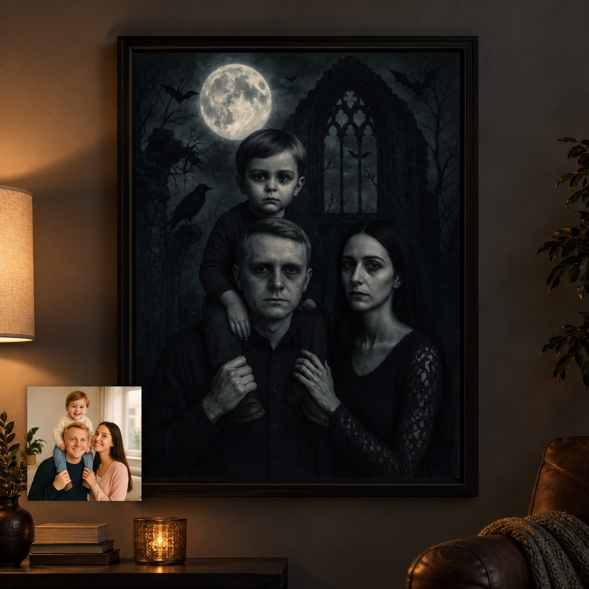 Into the Shadows Personalized Gothic Horror Portrait – Custom Photo Dark Victorian Family, Couple & Pet Wall Art, Spooky Halloween Keepsake & Gift e463033e-5646-43c6-9041-d0d96b30b119-a3.png