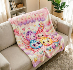 Custom Name Squishy Bao Blanket, Pastel Kawaii Dumpling Fleece Throw, Baby Shower Gift e4903138-7b9b-4bde-9491-5f0bec7dc131-1.jpg