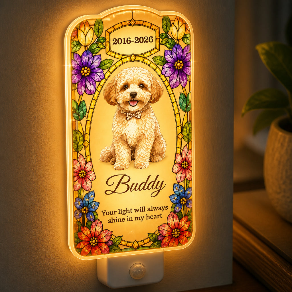 Stained‑Glass Pet Memorial Night Light – Custom Portrait, Name & Years - Personalized Acrylic Night Light e4c1c61a-be90-4ba8-b5d7-ae9382ce1f5f.jpg