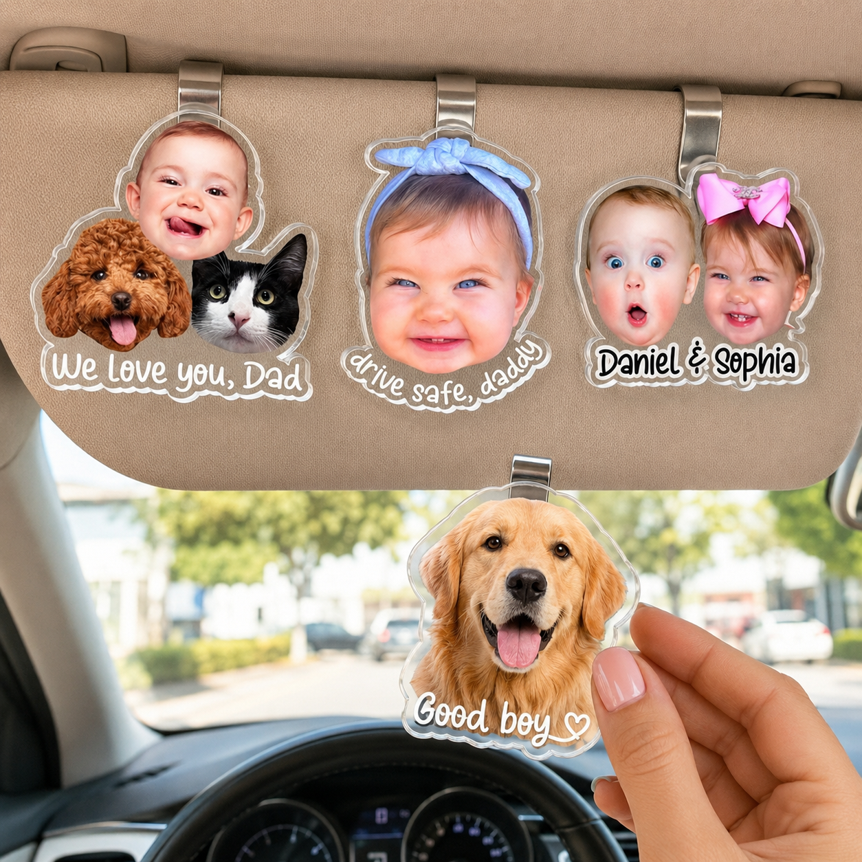 Personalized Baby Face Photo Car Visor Clip, Grandma Gifts, Father Gifts, Mother Gifts, Custom Baby Photo Car Visor Clip, Gift for Dad from Son, Gift for Dad from Daughter e4c728d1-4eeb-412a-9619-a6ec1906974a-a0f715cb-8f74-4f8d-b84b-ca310f086a60.png