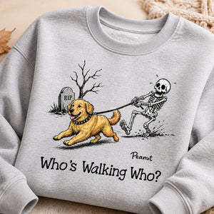 Custom Who's Walking Who? Pet Portrait Skeleton Sweatshirt - Personalized Sweatshirt e4f546fe-2b5b-4423-9e45-bac04634809e.jpg