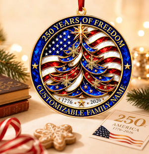 America 250 Ornament 2026 Ornament - Patriotic Family Ornament - Real 3D Raised Ornament e4f59e65-14bf-4a3e-abe3-5051868bf624-Banner-2.jpg