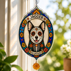Custom Sugar-Skull Pet Portrait Fridge Magnet - Personalized 1 Layered Suncatcher with Charm e50e93b0-234d-4b6e-bb79-1b568f46f5d3.jpg