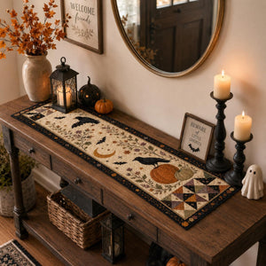 Halloween Quilted Table Runner, Fall Table Runner, Pumpkin Cat Ghost Bat Table Decor, Spooky Autumn Dining Table Runner Halloween Home Decor e5142420-f267-409a-9ac9-ffe9f27d3d91-2.jpg