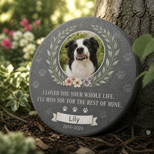 Pet Memorial Stone with Photo, Name & Years – "Loved You Whole Life" - Personalized Memorial Stone e5146ec2-579c-4a3f-a9a0-5b858ab4d2f2.jpg