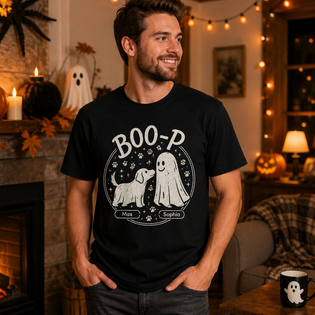 BOO-P Dog & Ghost Names Halloween Tee - Personalized T-shirt e532f83b-516d-4809-be39-a6489e062b58.jpg