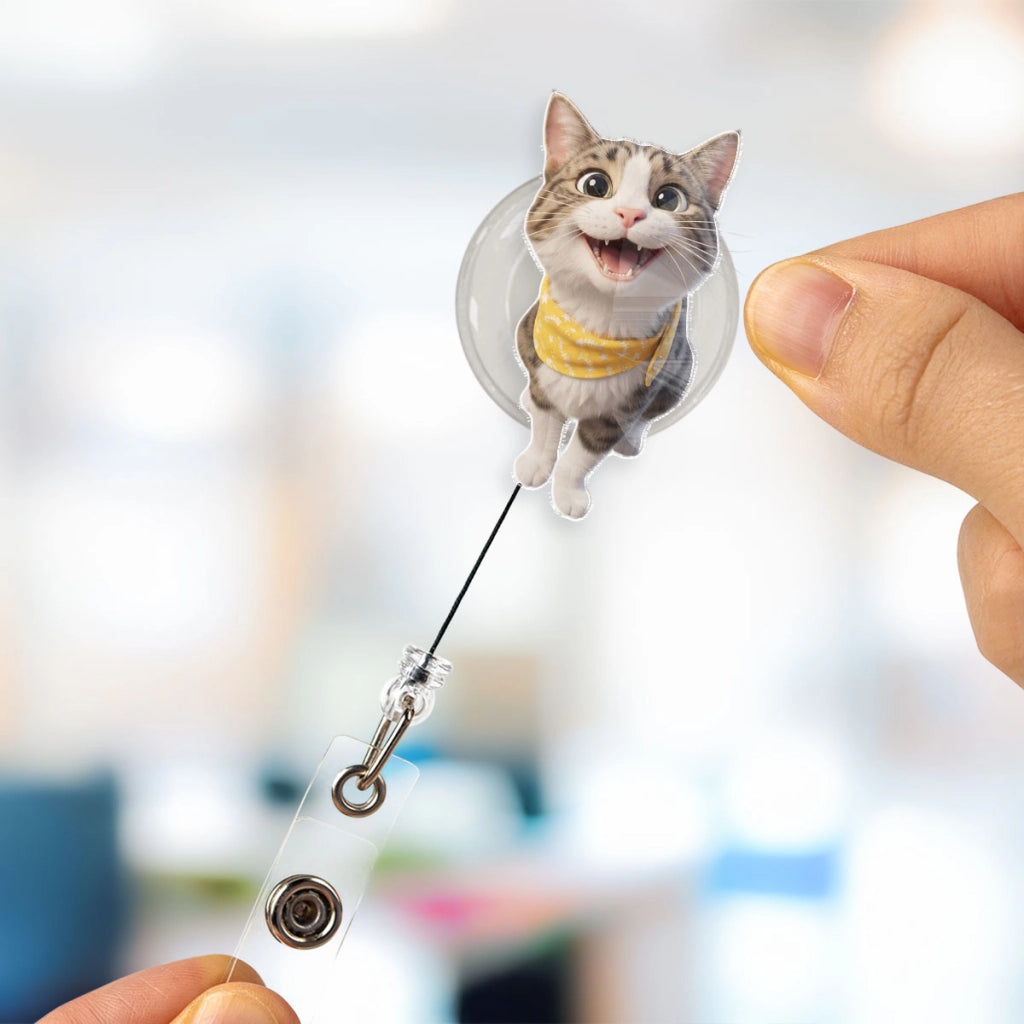 Bringing You Along To Work - Personalized Acrylic Badge Reel e5500204-5428-4116-a3b8-92068a980149-4.webp
