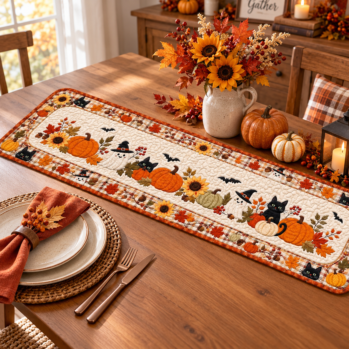 Quilted Halloween Table Runner, Ghost Pumpkin Fall Home Decor, Housewarming Gift for Black Cat Lover e5582be0-1e28-4cb1-8108-d278f3602615-20c28d07-6a88-43e2-a8b6-2bc1966bac39.png