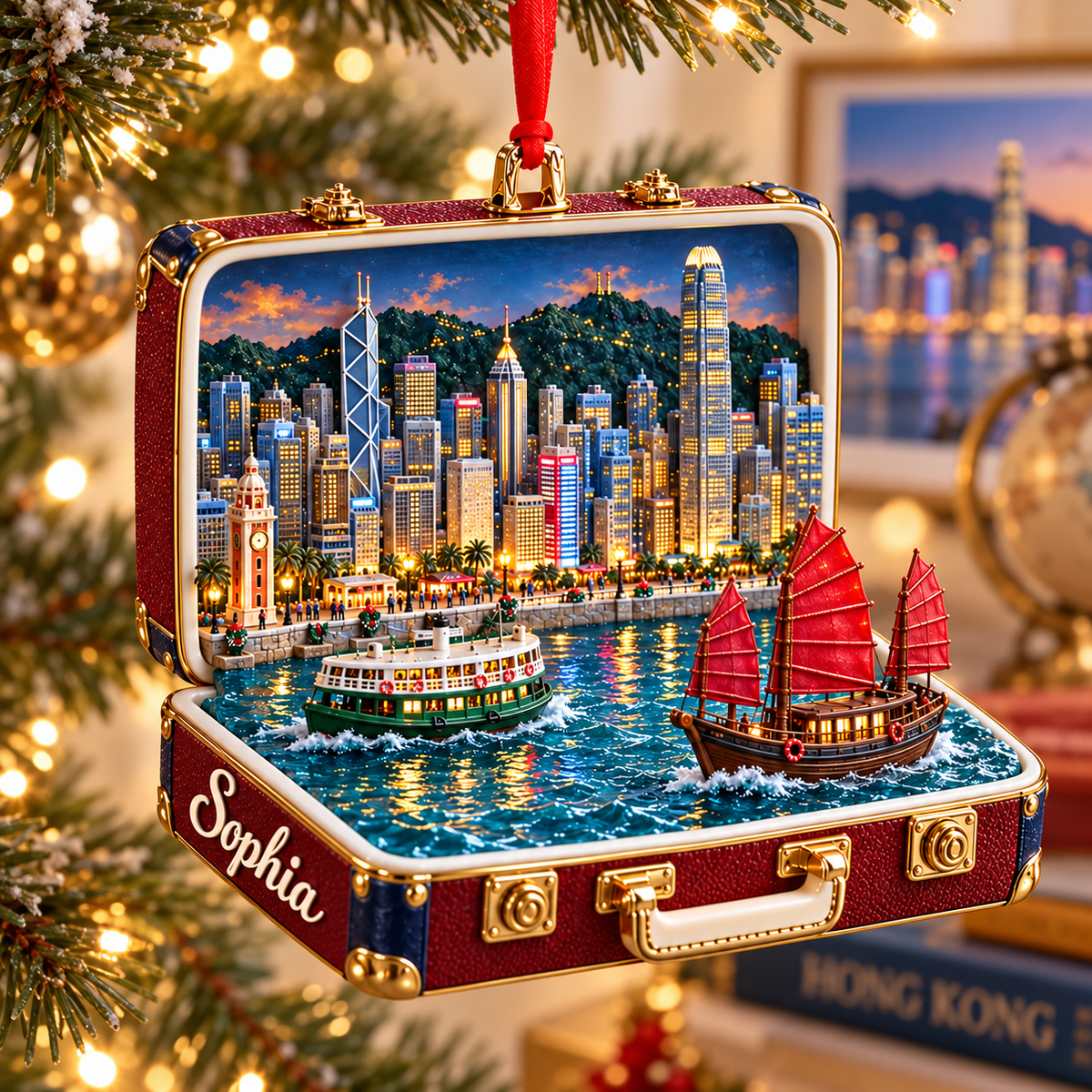 Personalized 3D Victoria Harbour Suitcase Christmas Ornament – Hong Kong Travel Souvenir & Gift for Hong Kong Lovers e561d9a4-90fa-4e3c-be86-6113f90b0295-Hanging-Hong-Kong-Harbour-Travel-Ornament-1.png
