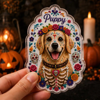 Personalized Sugar Skull Dog Ornament, Custom Photo Acrylic Pet Memorial Ornament, Day of the Dead Gift e5784f67-6fe8-41db-ac35-bd9a3e680f17-bnnbn-3-.webp