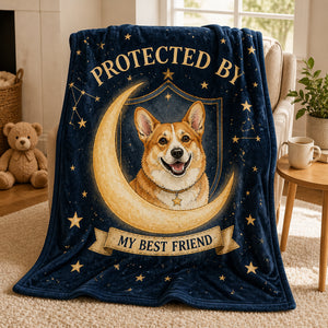 Protected By My Guardian — Custom Pet Portrait Blanket - Personalized Blanket e57b3150-cc9e-4549-88cd-de02ad8b3fd5.jpg