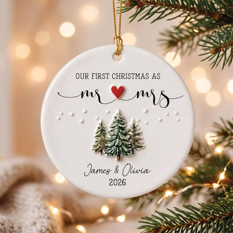 First Christmas Mr and Mrs 3D Relief Ceramic Ornament, Custom Married Keepsake, Personalized Newlywed Gift, Couple Ornament Gift for Wife e57cb0f8-e69f-4a2e-af34-abeb697ddb6d-ghgh-14-.jpg
