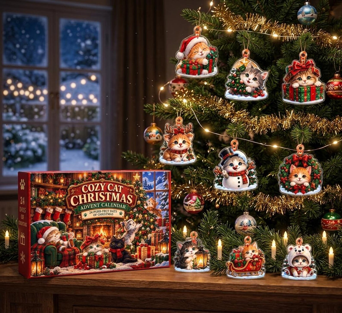 Cat Advent Calendar 2026, 24 Christmas Cat Acrylic Ornaments, Cozy Kitty Christmas Countdown, Cat Lover Gift, Xmas Advent Calendar e58faf41-205a-4d23-9702-a9d2818c8329-il_1588xN.8504468710_7148.jpg