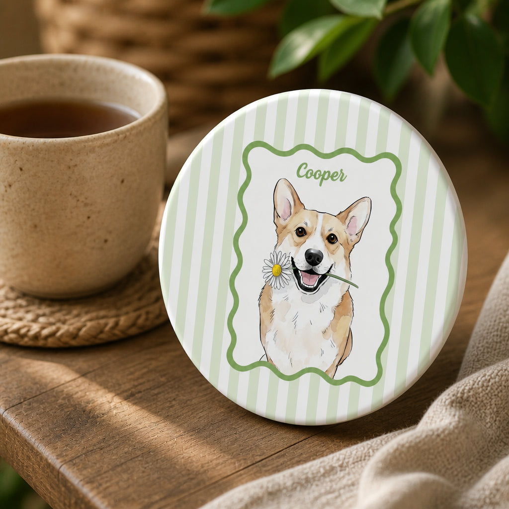 Custom Pet Portrait Ceramic Coaster — From Your Photo - Personalized Custom Ceramic Coasters e58ff17c-91d0-4f5b-8fa6-2acfc63813ec.jpg