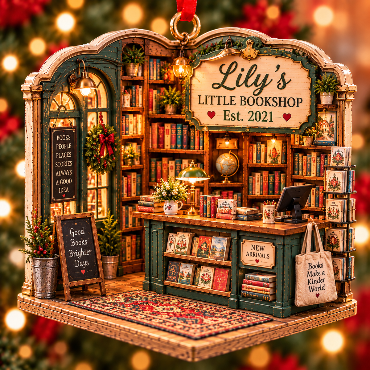 Personalized Little Bookshop Corner Christmas Ornament – Custom Name & Year, Book Lover Gift, Bookstore Owner Gift, Bookworm Christmas Gift e5a884f6-874e-4cd5-9398-b2c3ef0102e5-Lily-s-Little-Bookshop-Christmas-Ornament.png