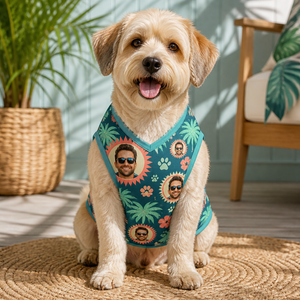 Custom Face Tropical Pet Tank – Summer Pattern - Personalized 3D V-neck Sleeveless Pet Suit e5d3b6b7-32f5-4d93-80de-74b38e7e2f4c.png