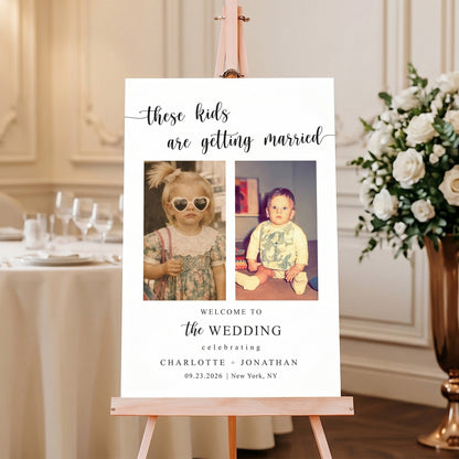 These Kids Are Getting Married - Wedding Rehearsal Dinner Welcome Sign - Personalized Poster e5de6f67-4040-4aec-947f-a523a990060f-3.jpg